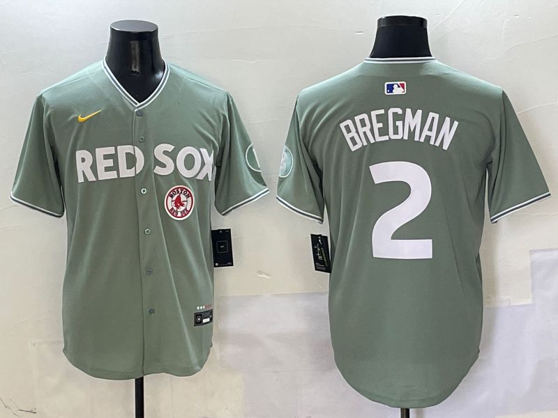 Men Boston Red Sox #2 Bregman Green Joint Name Game Nike 2025 MLB Jersey style 8->boston red sox->MLB Jersey